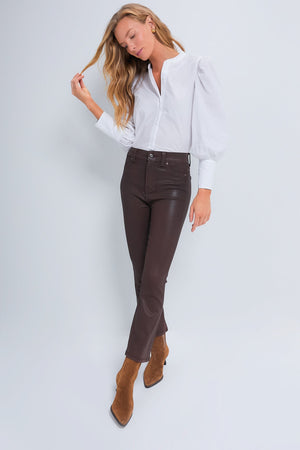 White Long Sleeve Vail Blouse