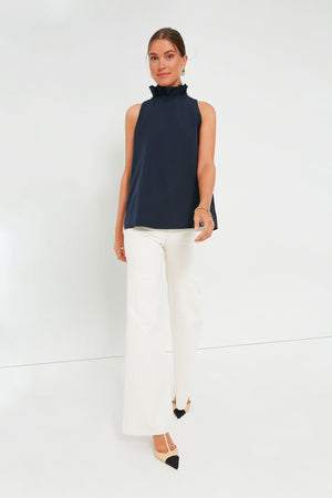 Navy Mason Top