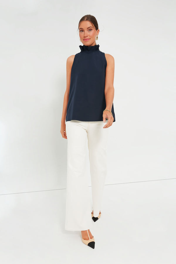 Navy Mason Top