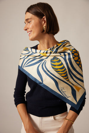 Mod Pesce Medium Silk Scarf