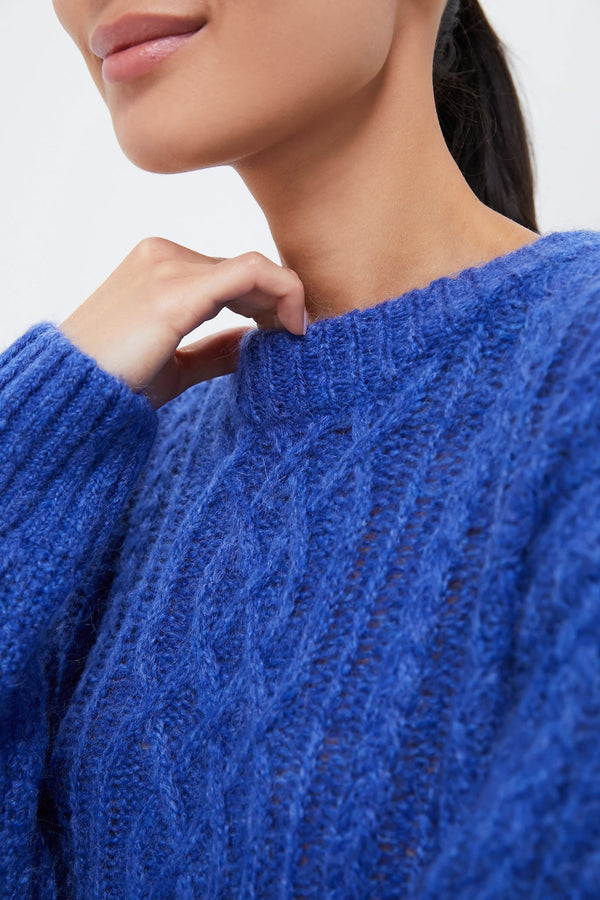 Cobalt Willow Fisherman Sweater