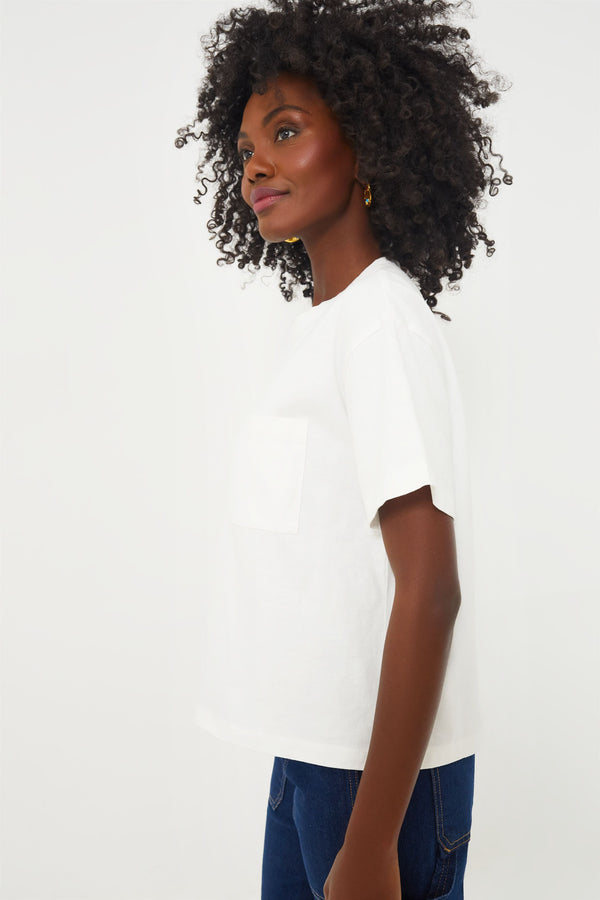 White Kelley Pocket Tee