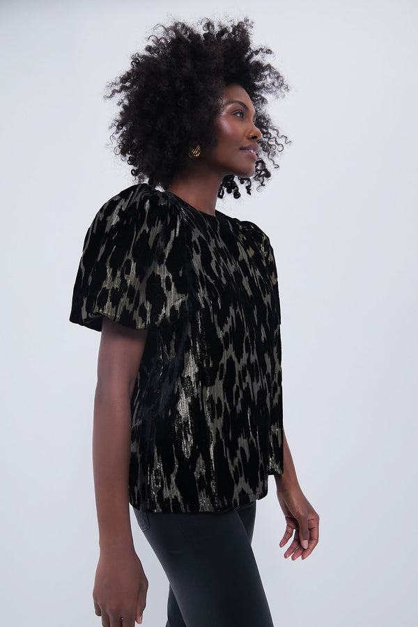 Metallic Velvet Burnout Lyla Blouse