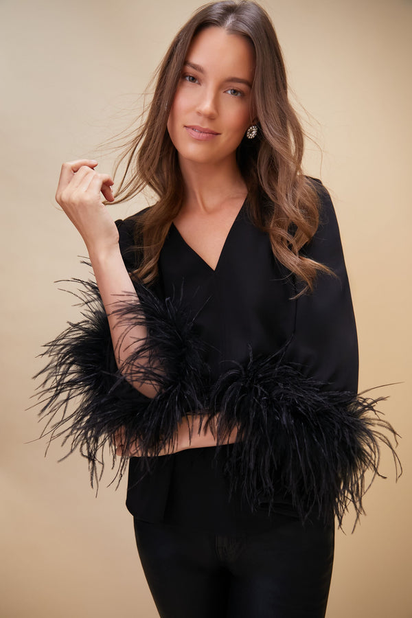 Black Feather Easton Blouse