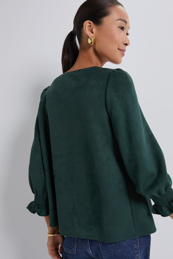 Malachite Suede Easton Blouse