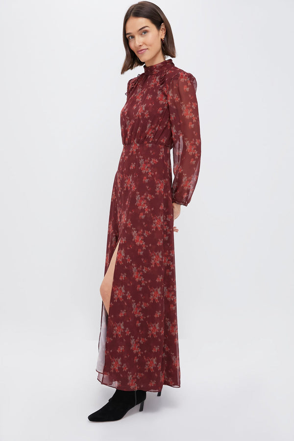 Burgundy Bouquet Adare Dress