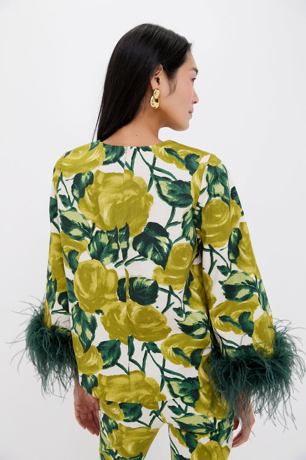 Giverny Gardens Stretch Cotton Maxine Top