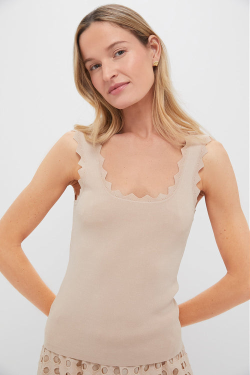 Tan Ric Rac Compression Tank