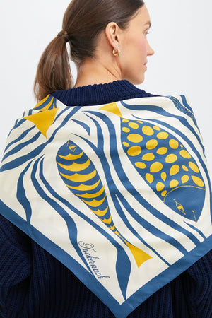 Mod Pesce Medium Silk Scarf