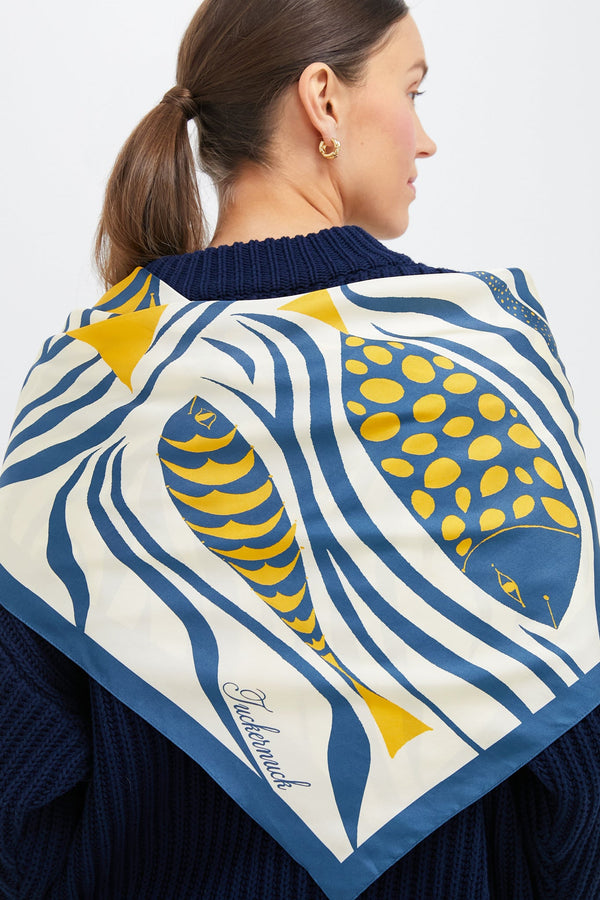 Mod Pesce Medium Silk Scarf