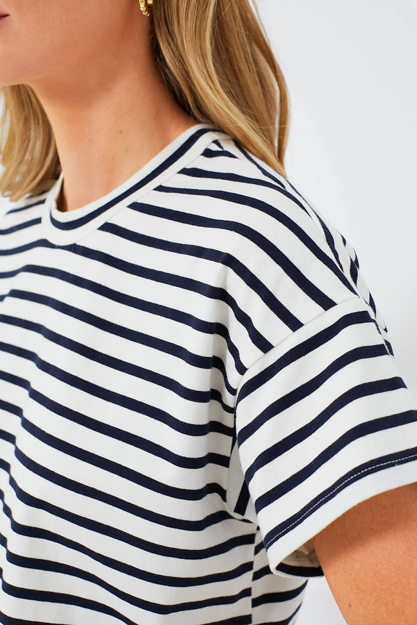 Blue Striped Presley Boyfriend Tee
