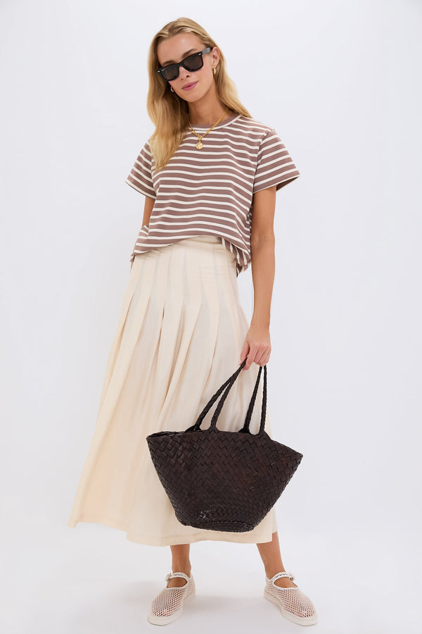 Mocha Stripe Parker Classic Tee