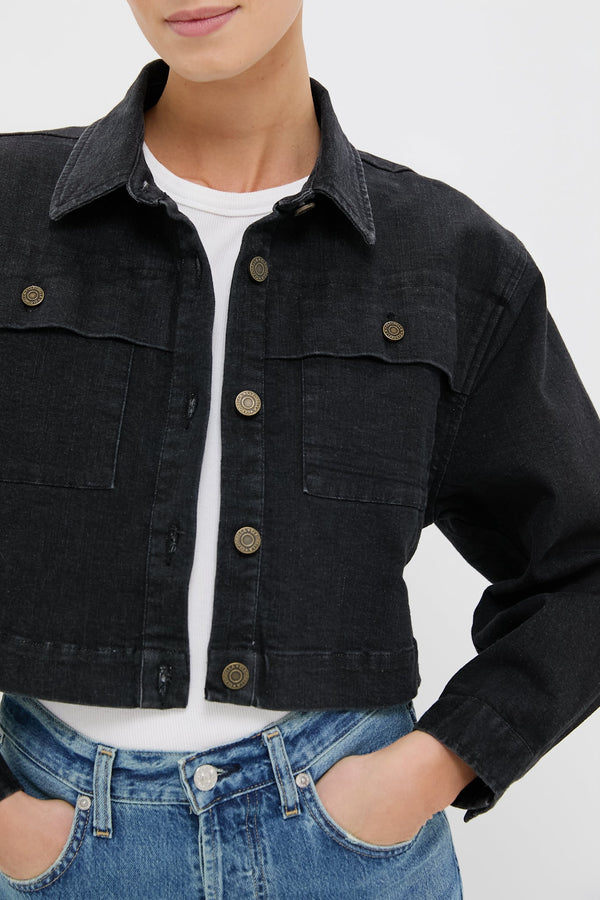 Black Denim Dean Jacket
