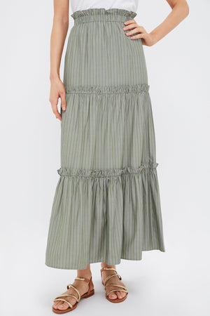 Green Stripe Prado Skirt