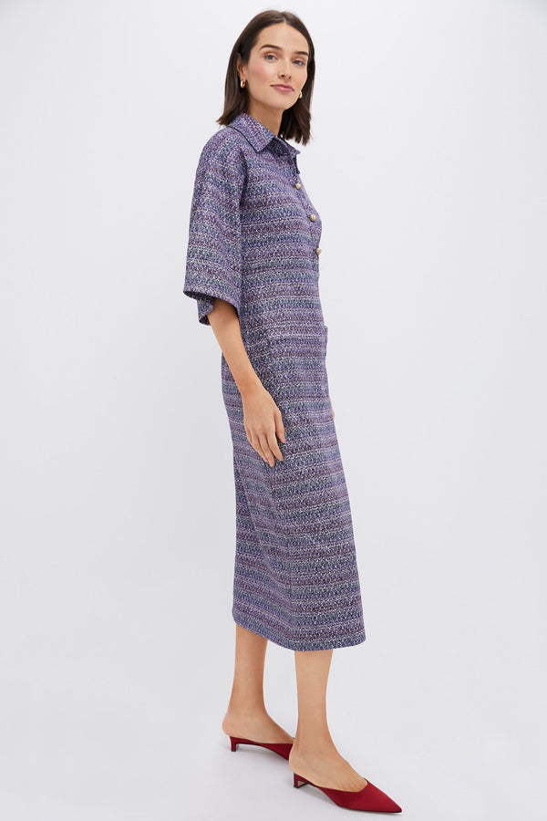 Multi Stripe Tweed Beth Dress