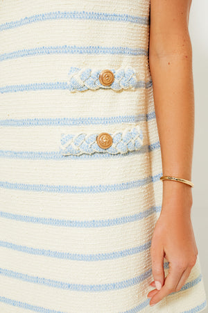 Coastal Blue Striped Jackie Dress