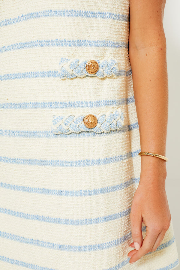 Coastal Blue Striped Jackie Dress