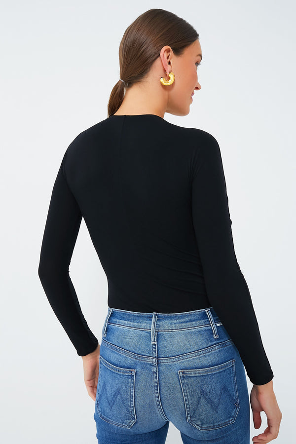 Black The Round Neck Bodysuit