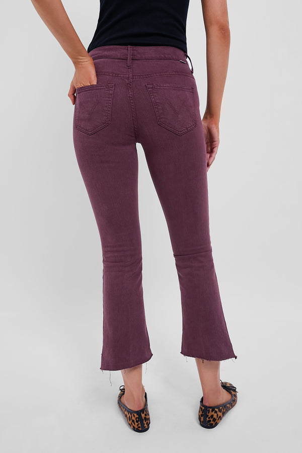Mauve Wine The Insider Crop Step Fray