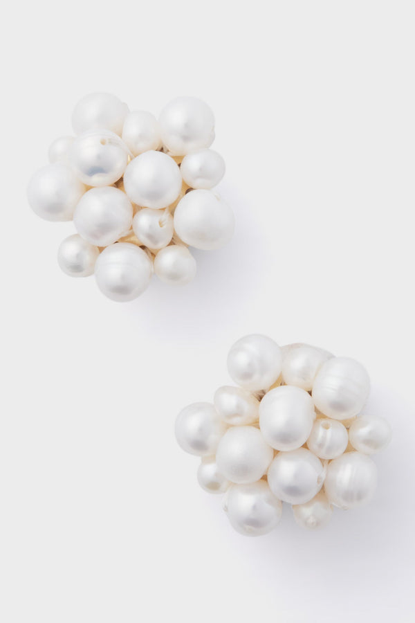 Pearl Cluster Earrings