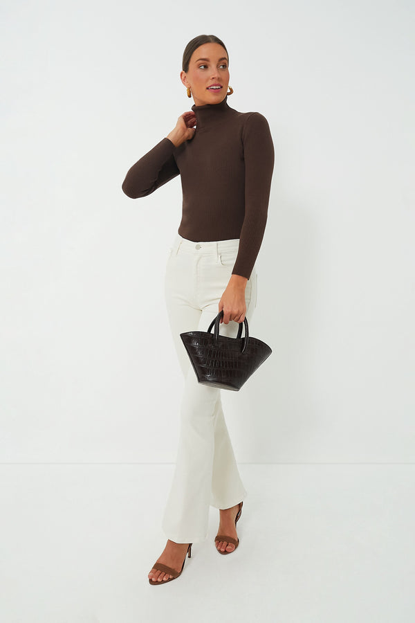 Brown Arlo Ribbed Turtleneck