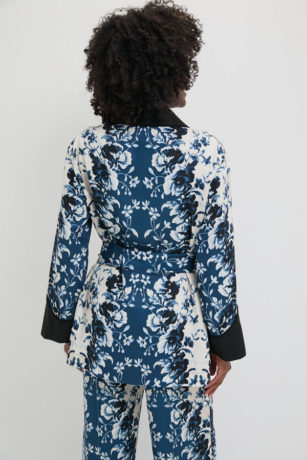 Indigo Reflection Drapey Twill Pascal Jacket