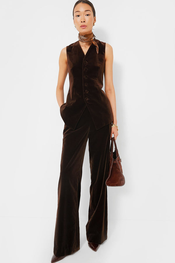 Circuit Brown Velvet Pant
