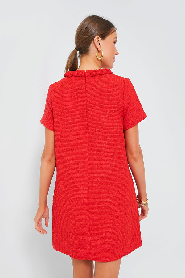 Red Tweed Jackie Dress