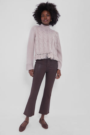 Brunette Coated High Waisted Slim Kick