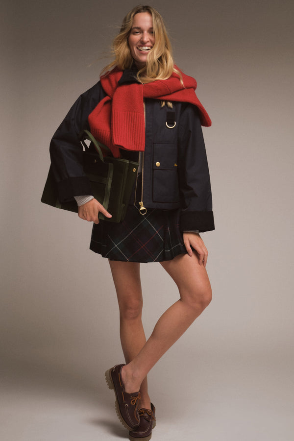 Tartan Twill Mini Wrap Skirt