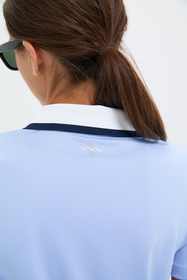 Light Blue Short Sleeve Alcott Golf Dress