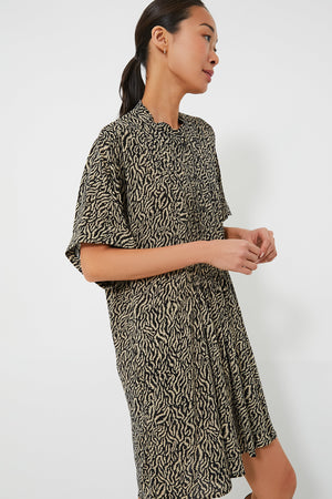 Ecru Black Vallea Dress