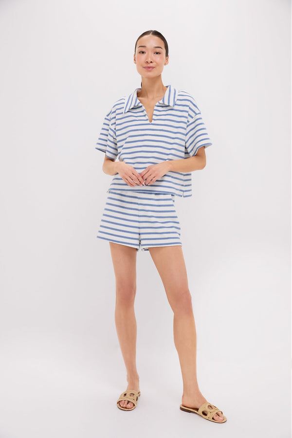 Striped Terrycloth Driftwood Shorts