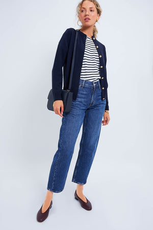 Navy Quinn Cashmere Cardigan