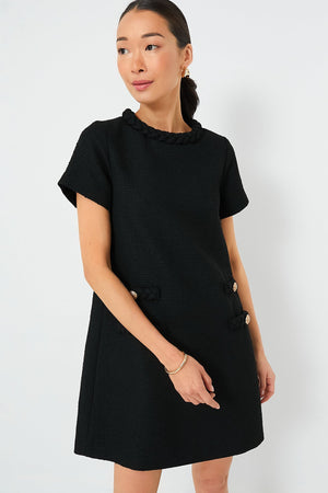 Black Tweed Jackie Dress