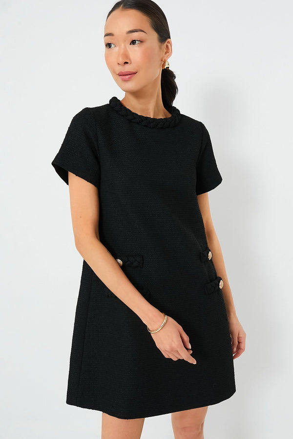 Black Tweed Jackie Dress