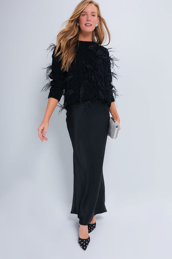 Black Talulah Feather Sweater