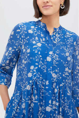 Limoges Floral Royal Shirt Dress