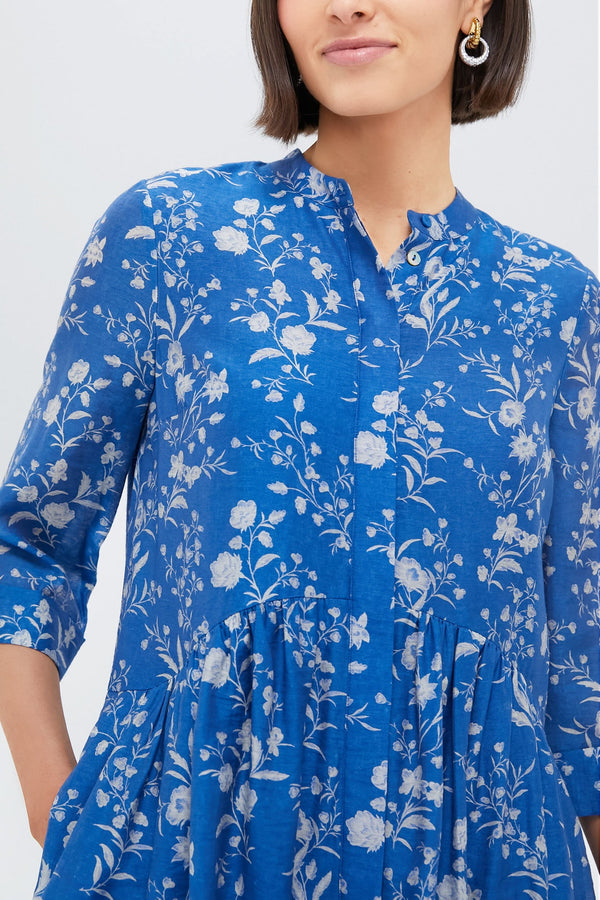 Limoges Floral Royal Shirt Dress