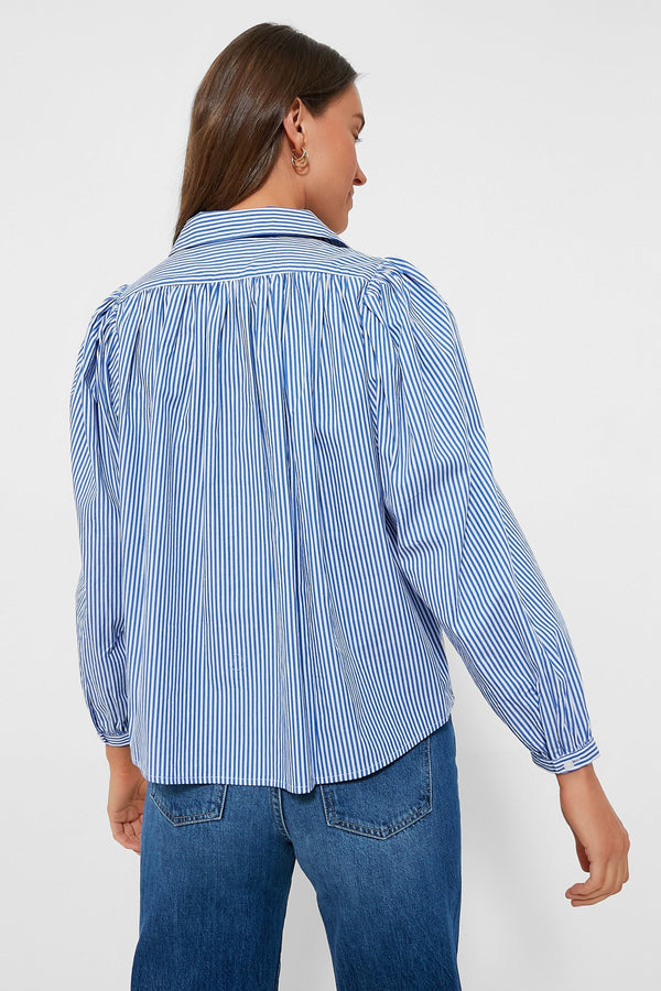 Blue Stripe Palmer Button Down
