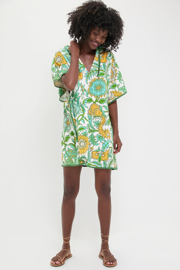 Lagoon Wildflower Terrycloth Cabana Coverup