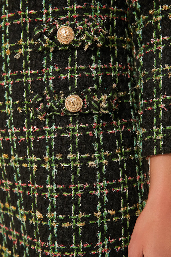 Holly Tinsel Tweed Long Sleeve Jackie Dress