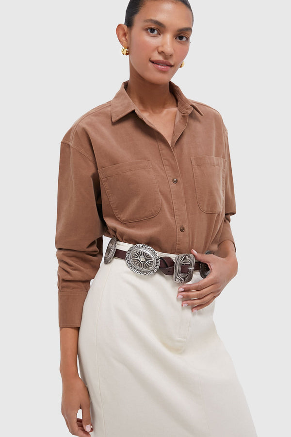 Khaki Corduroy Bryne Button Down
