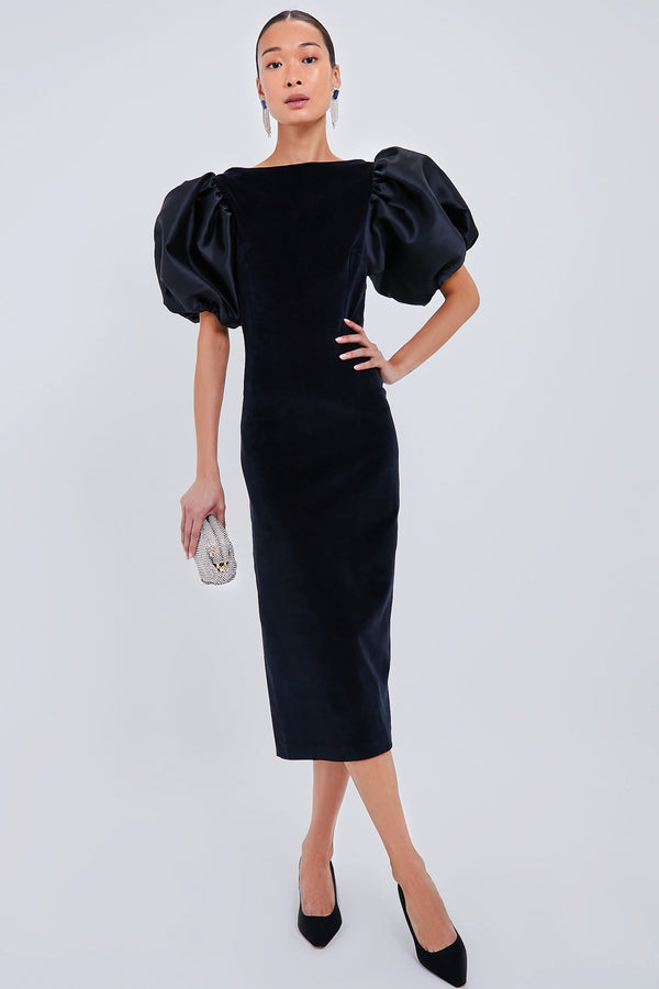 Black Suzanne Velvet Dress