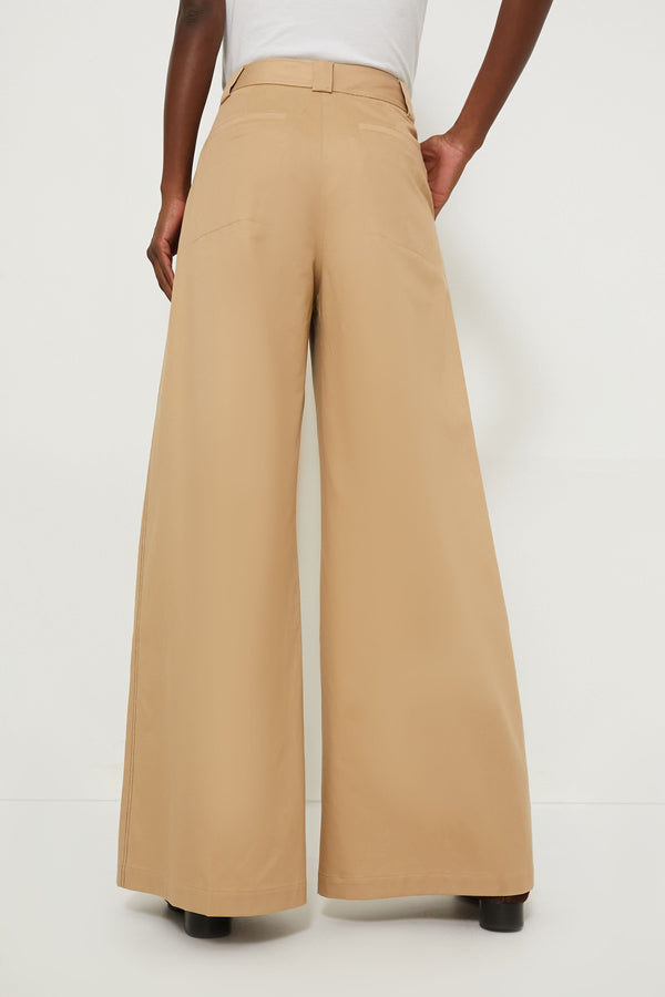 Khaki Argo Wideleg Trouser