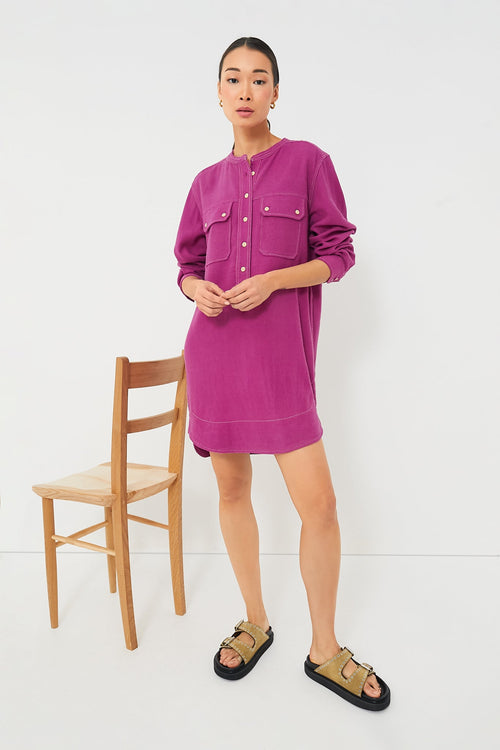 Mauve Venoya Silk Bourette Dress