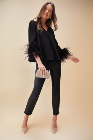 Black Feather Easton Blouse