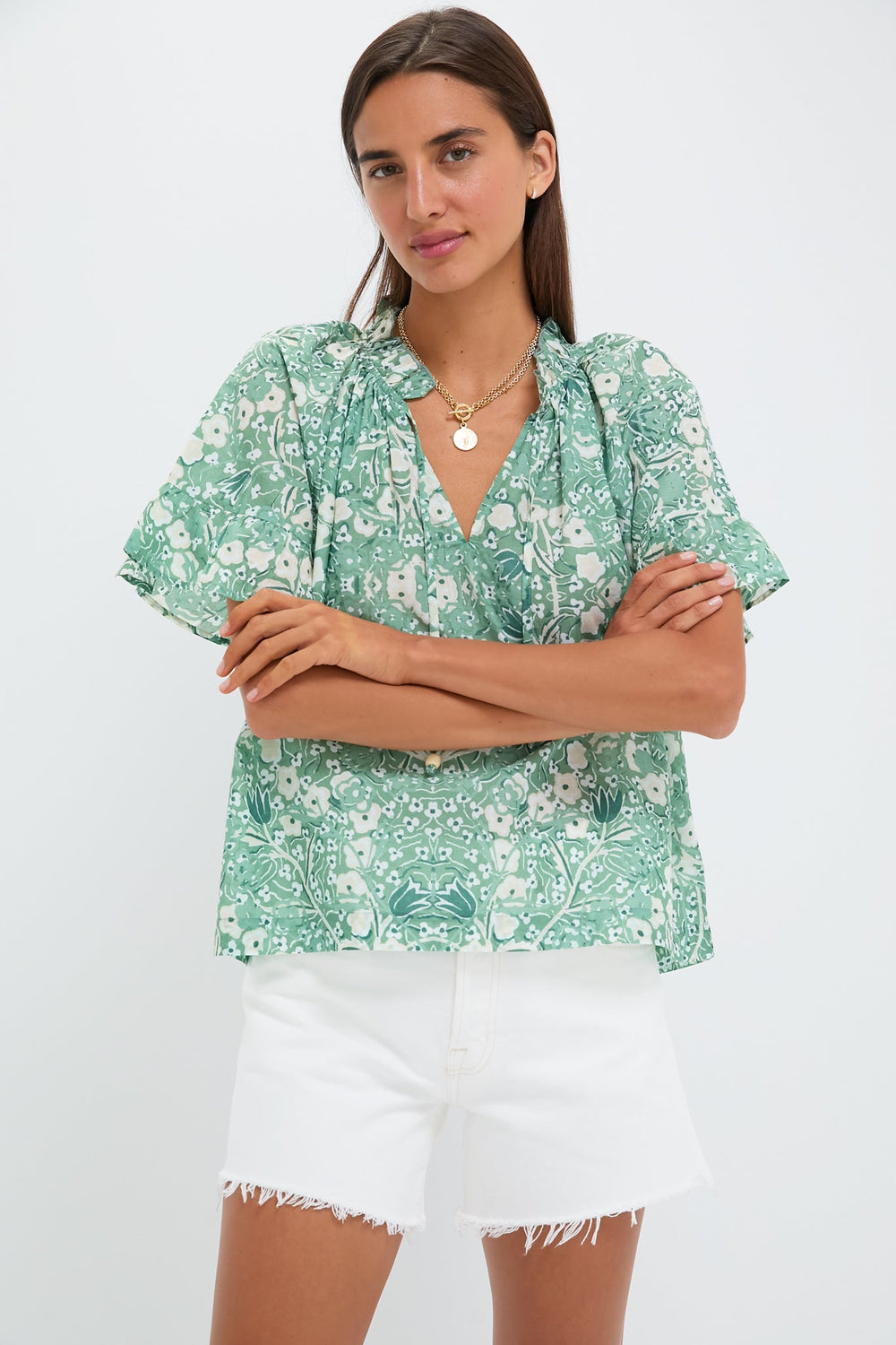 Misty Jade Blossom Cassis Top