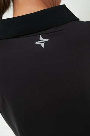 Black Sleeveless Caroline Polo