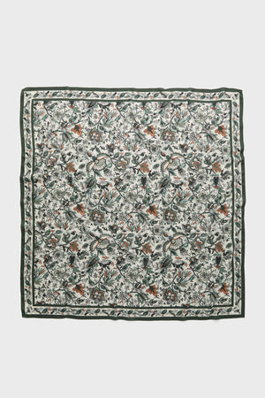Olive Folk Floral Large Scarf